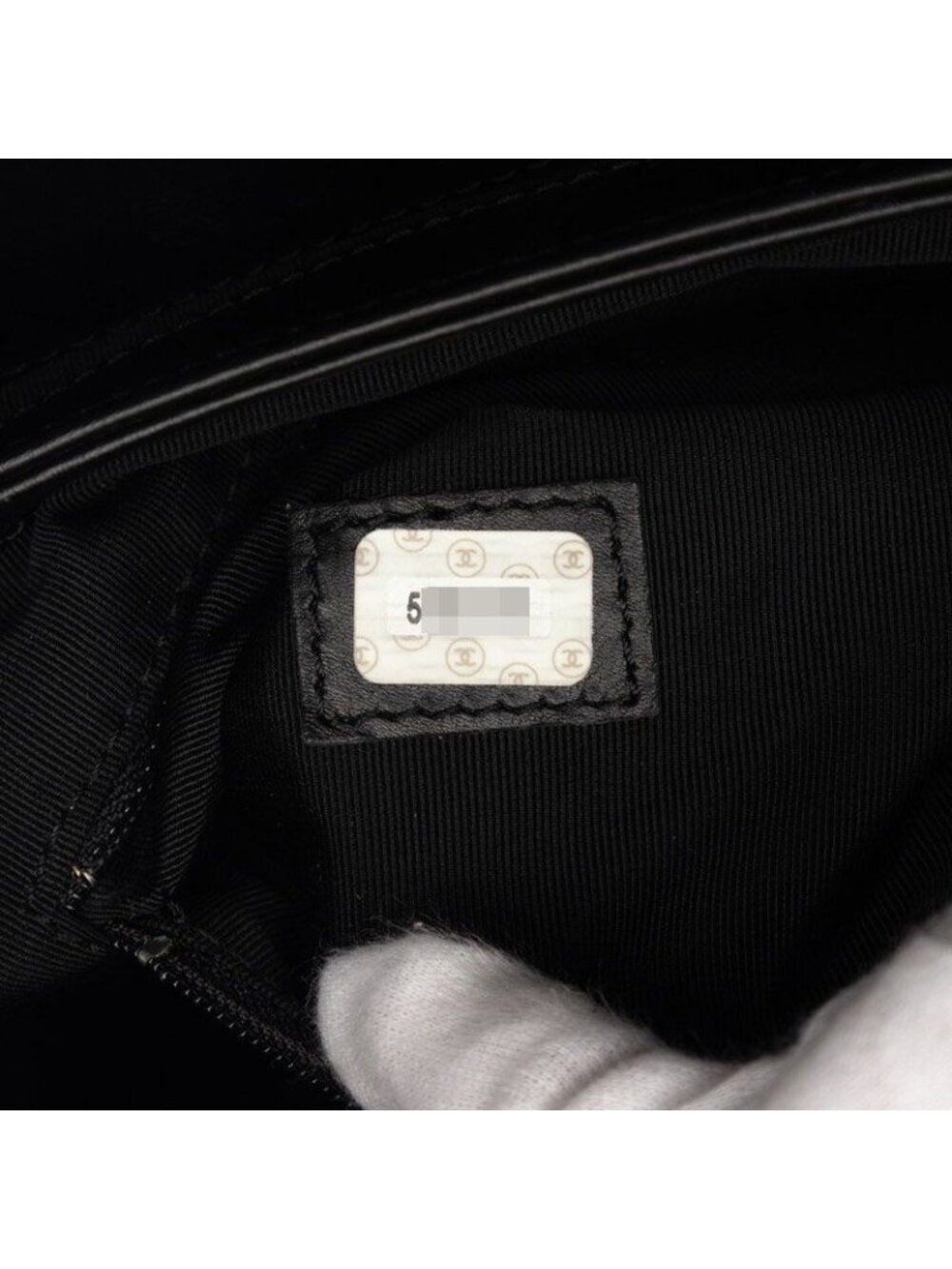 ★SOLD★ Chanel CC Logo Tote Black Brown Lambskin - Picture 6 of 7